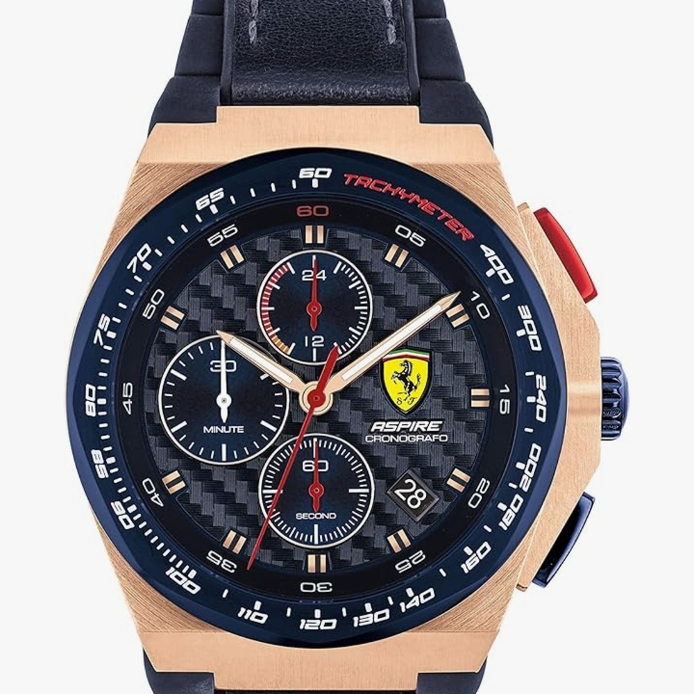 Scuderia Ferrari Gold and Black Chronograph Watch